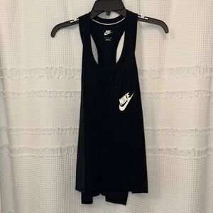 Nike Black Sleeveless Top with White Logo